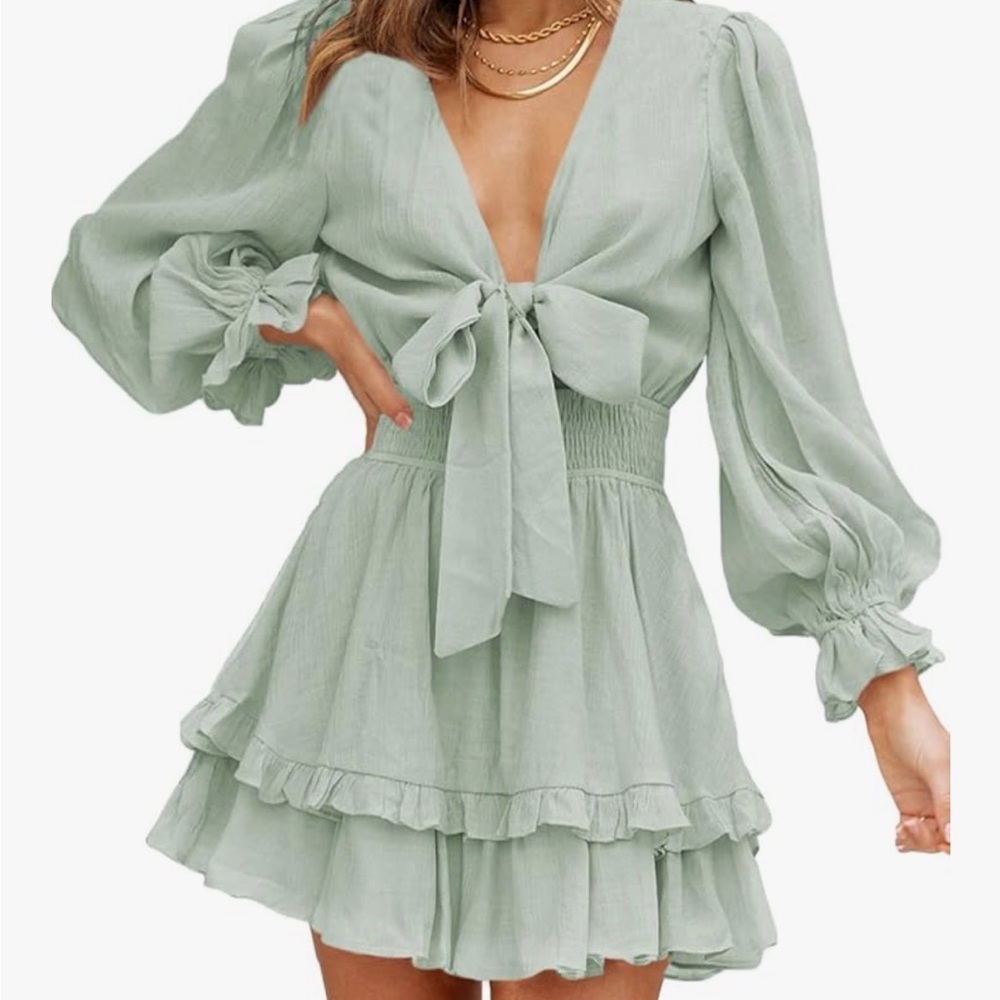 Elegant Sage Green Dress